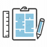 Floor plan layout icon