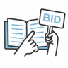 How to place a bid icon