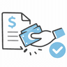 Paying off mortgage icon